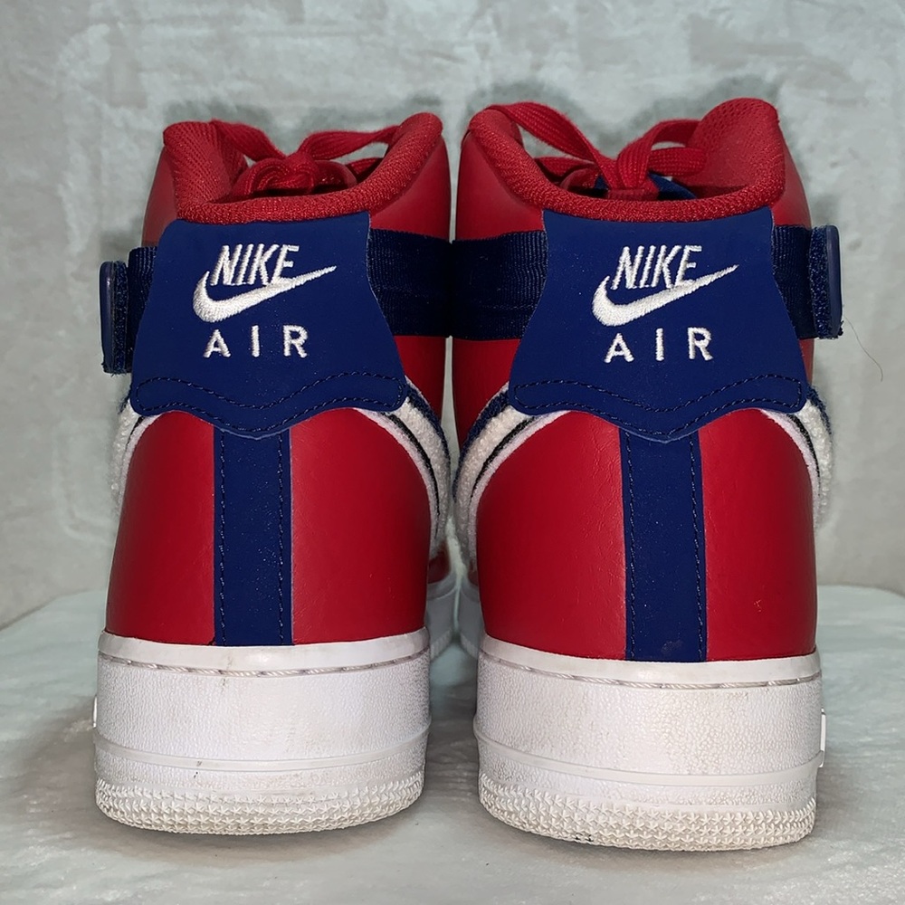 Nike Air Force 1 High 3D Chenille Swoosh Red White Blue men’s size 11 *RARE* - Picture 5 of 7